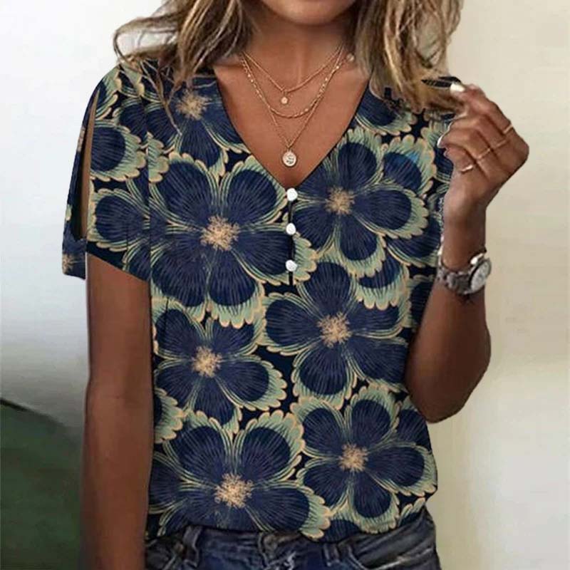 Eline™ - Retro blomstret bluse