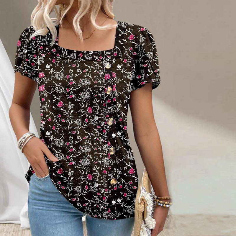 Helga™ - Vintage blomstret bluse