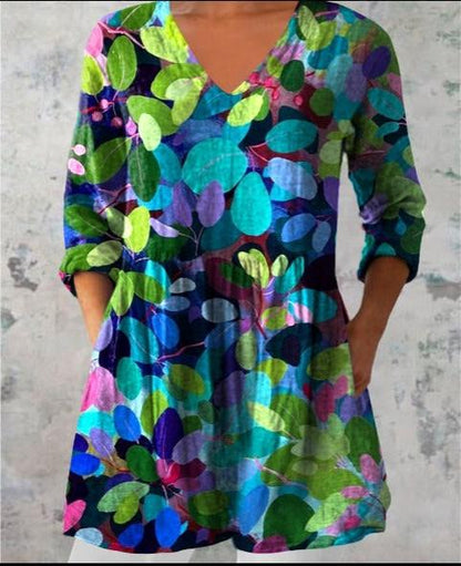 Betty - Vintage blomstret bluse