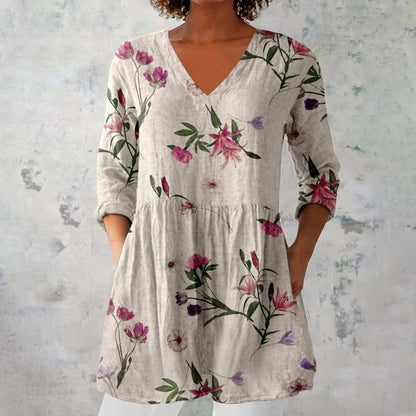 Betty - Vintage blomstret bluse