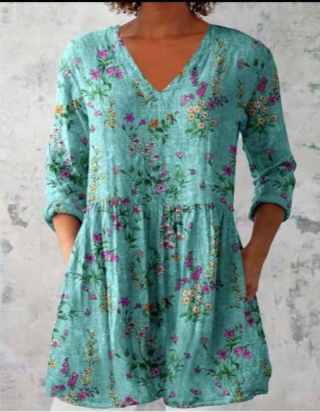 Betty - Vintage blomstret bluse