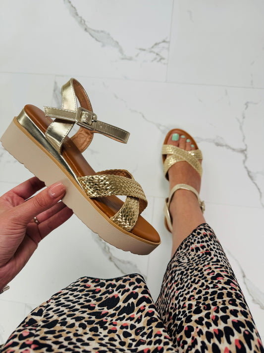 Esma Gold Sandal