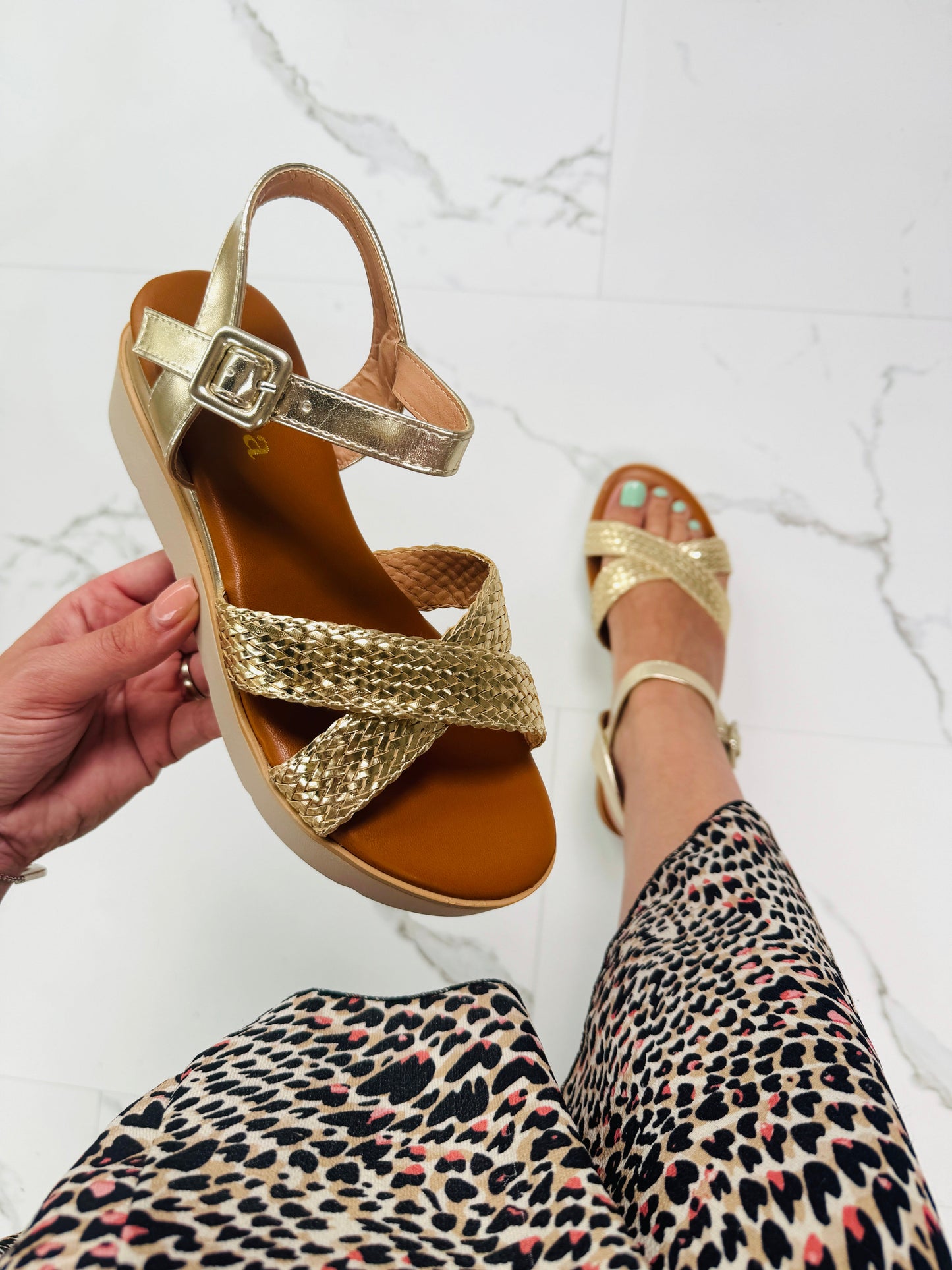 Esma Gold Sandal