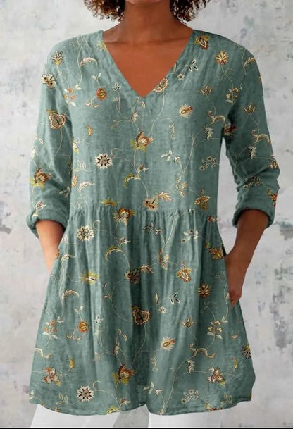 Betty - Vintage blomstret bluse